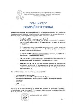 Comunicado Comisin Electoral
