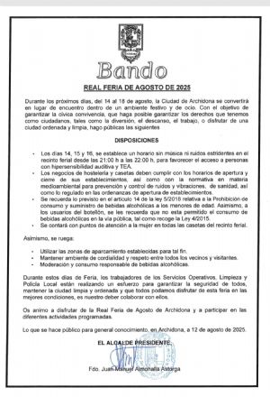 Bando. Real Feria de Agosto 2025