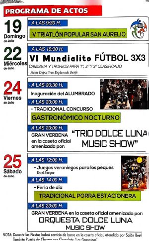 Actos Feria de San Aurelio
